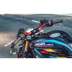 Manubrio piega bassa sezione variabile 28 mm in ergal SRT moto