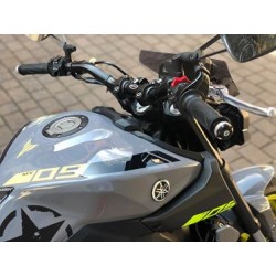 Manubrio piega bassa sezione variabile 28 mm in ergal SRT moto
